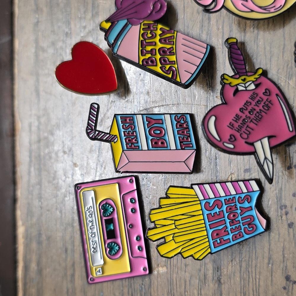 Girl Power Enamel Pins Set Of 8 - Picture 3 of 3